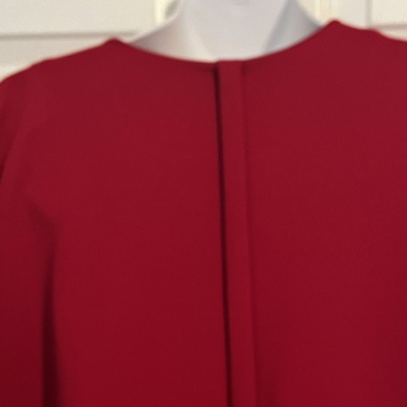 Diane von Furstenberg DVF Squaretan Cocoon Tunic Dress Berry Red Crepe - Picture 7 of 11
